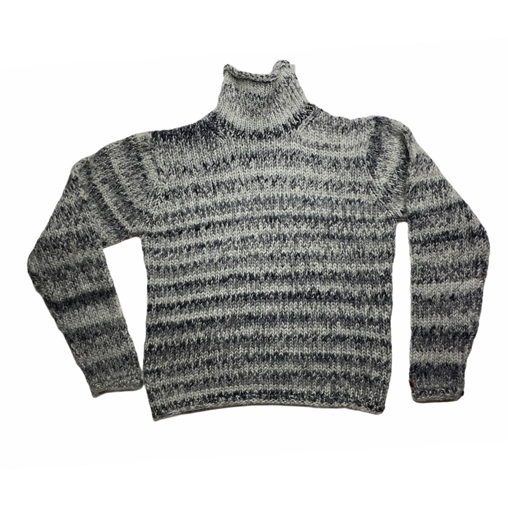Columbia Knit Turtleneck Sweater SZ M Womens Gray